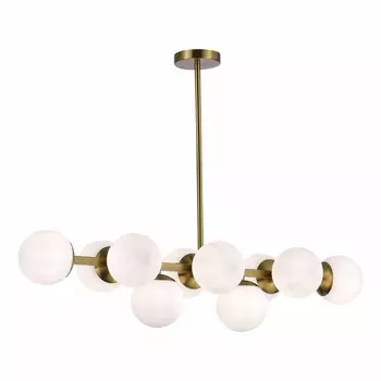 Светильник потолочный Evoluce. SLE1191-202-10. Fratta. 10х60 Вт, E27, 96,5х30х69 см, цвет золотистый