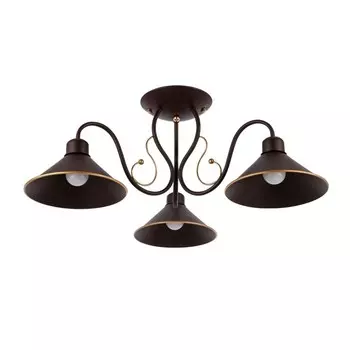 Светильник потолочный Evoluce. SLE120402-03. Ciolla. 3х60 Вт, E27, 66х66х24 см, цвет тёмнокоричневый
