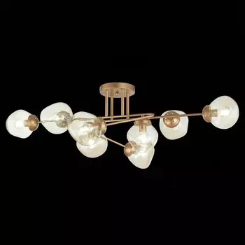 Светильник потолочный Evoluce. SLE155702-08. More. 8х40 Вт, E14, 100х64х34 см, цвет золотистый