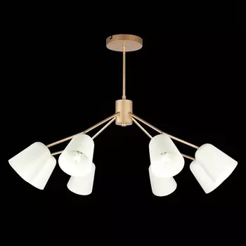 Светильник потолочный Evoluce. SLE155902-08. Mario. 8х40 Вт, E14, 79х79х54 см, цвет золотистый