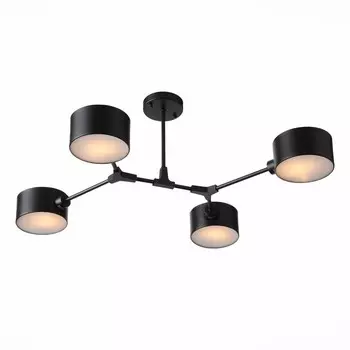 Светильник потолочный Evoluce. SLE183402-04. Gimento. 4х60 Вт, E14, 68х71,5х32 см, цвет чёрный