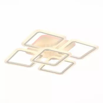 Светильник потолочный Evoluce. SLE200452-05RGB. Qutro. 1х140 Вт, LED, 3000-6000K, 10800 Lm, 56х56х7,5 см, цвет белый