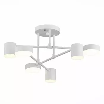 Светильник потолочный Evoluce. SLE201052-06. Nobel. 6х7 Вт, LED, 4000K, 3024 Lm, 57х57х25 см, цвет белый