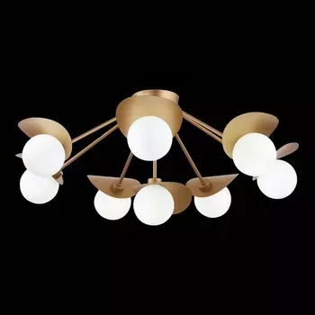 Светильник потолочный Evoluce. SLE220502-08. Bolzano. 8х5 Вт, G9, 4000K, 71х71х32 см, цвет золотистый