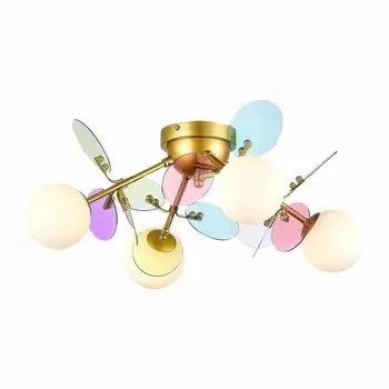 Светильник потолочный Evoluce. SLE2502-202-04. Vola. 4х5 Вт, G9, 4000K, 25х21,5х44 см, цвет золотистый