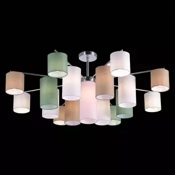 Светильник потолочный Evoluce. SLE300602-17. Essenza. 17х40 Вт, E14, 107х107х46 см, цвет хром