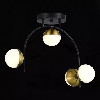 Светильник потолочный Evoluce. SLE6500-402-04. Aarnio. 4х8 Вт, LED, 4000K, 1720 Lm, 50х22х35 см, цвет чёрный, золотистый