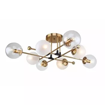 Светильник потолочный «Флон», 40Вт, Е14, 87x87x36 см, цвет золото, чёрный