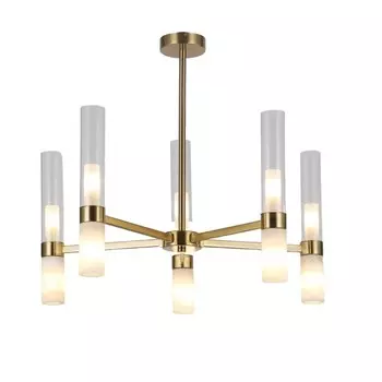 Светильник потолочный Gerhort G11072/10COP WT+CL, 10х20Вт, G9, 44х60х60 см, цвет бронза