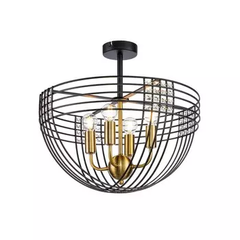 Светильник потолочный Indigo, 10001/4C Black. 4х40Вт, E14, 450х450х420 мм