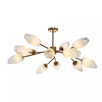 Светильник потолочный Indigo, 13003/12C Brass. 12х40Вт, G9, 1080х1080х450 мм, цвет матовый с градиентом