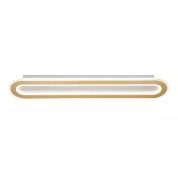 Светильник потолочный Indigo, 14009/A/1CW Gold. 1х95Вт, LED, 7568Лм, 3000-6500К, пульт радио 2.4G, 800х150х44.3 мм, цвет белый матовый