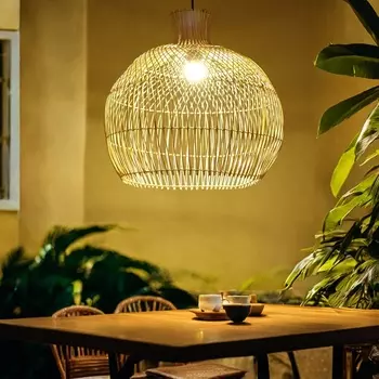 Светильник потолочный из ротанга «Ахмад», 1120 Вт, Е27, 505070 см