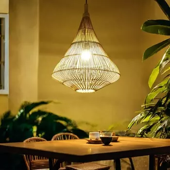 Светильник потолочный из ротанга «Хендрик», 1120 Вт, Е27, 404055 см