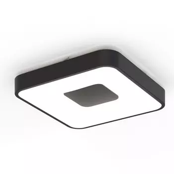 Светильник потолочный Mantra Coin, LED, 2500Лм, 2700-5000К, 340х340х70 мм, цвет чёрный