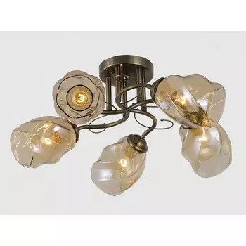 Светильник потолочный «Пако», 60Вт, E27, 52x52x22см, цвет античная бронза