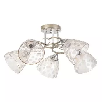 Светильник потолочный «Соллар», 606026, 560 Вт Е27, золото/хром