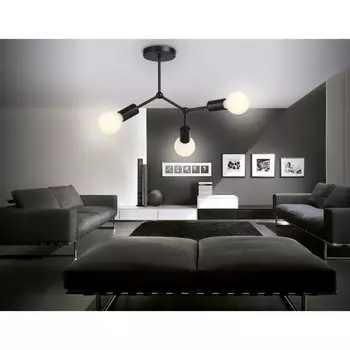 Светильник потолочный в стиле лофт Ambrella light, Traditional, TR8027, 3хE27, цвет чёрный
