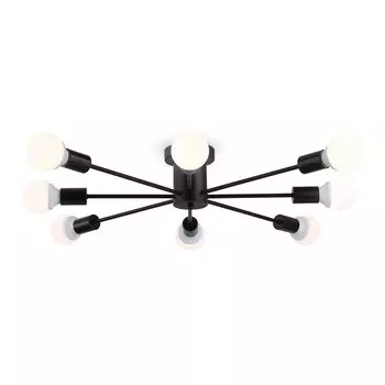 Светильник потолочный в стиле лофт Ambrella light, Loft, TR80411, 8хE27, цвет чёрный