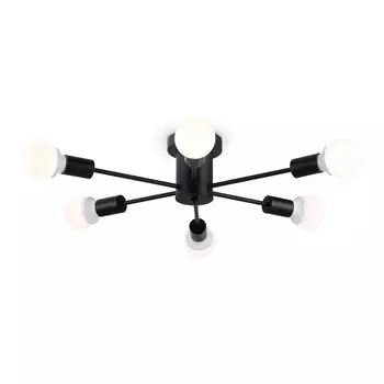 Светильник потолочный в стиле лофт Ambrella light, Loft, TR80402, 6хE27, цвет чёрный