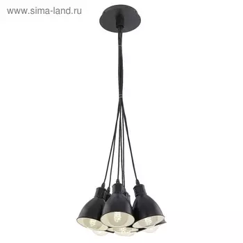 Светильник Priddy 7x60Вт E27 чёрный 38,5x38,5x110 см