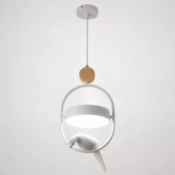 Светильник "Птица на ветке" 1хLED 24Вт 3000-6000К белый 21,5х18х44 см