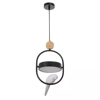 Светильник "Птица на ветке" 1хLED 24Вт 3000-6000К черный 21,5х18х44 см