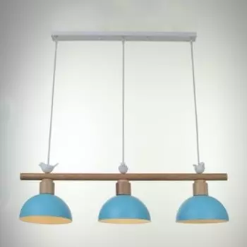 Светильник "Птички" 3хЕ27 голубой 26х26х80см