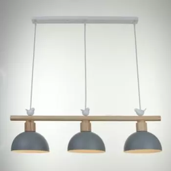 Светильник BayerLux "Птички" 3хЕ27 серый 26х26х80см