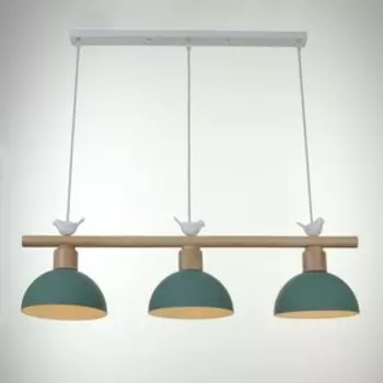 Светильник "Птички" 3хЕ27 зеленый 26х26х80см