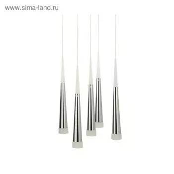 Светильник «Рэй», 5x7Вт LED хром 40x40x150 см