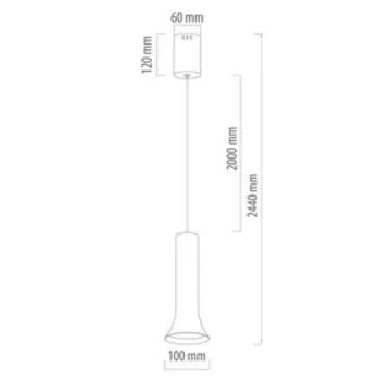 Светильник «Ракурс», размер 10x244x10 см, LED