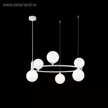 Светильник подвесной Maytoni MOD013PL-06W, 6хG9, 25Вт, 58х58х184 см, цвет белый