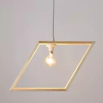 Светильник "Ромб" 1*40Вт Е27 белый 22х6х28-138 см