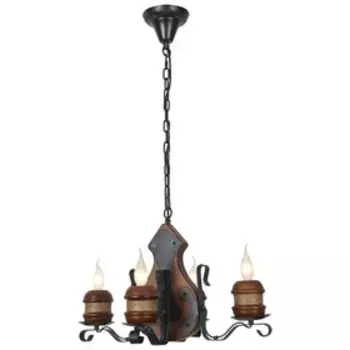 Светильник «Росина» 4x40Вт E14 дуб, чёрный 54,5x39,8x116см