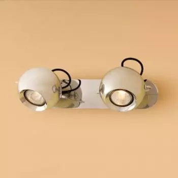 Светильник «Ровер», 2x50Вт GU10, хром, чёрный 17,5x13x34 см