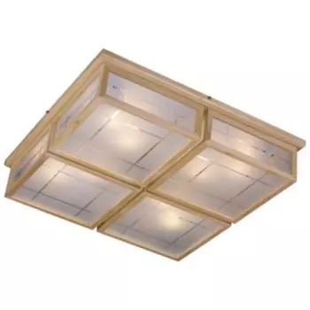 Светильник «Розетта» 8x40Вт E27 натуральный 59x59x13см