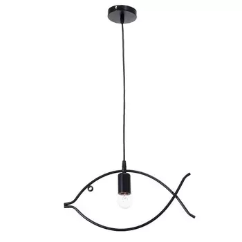 Светильник "Рыба" 1хE27 40Вт черный 40-25,5-125 см