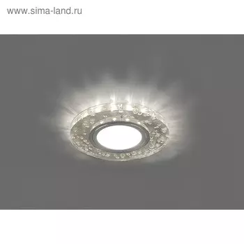 Светильник с LED подсветкой CD953, 15LED*2835SMD 4000K, MR16, 50W, G5.3, цвет прозрачный, d=60мм 4