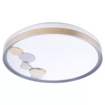 Светильник с ПДУ 2125/1GR LED 92Вт 3000-6000К диммер серо-золотой 50х50х8 см