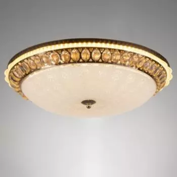 Светильник с ПДУ 670003N LED 80Вт 3 режима 3000-6000К диммер золото 50х50х11 см BayerLux