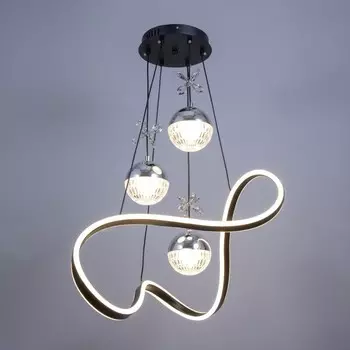 Светильник с ПДУ «Фиора» LED 140 Вт 3000-6000К черный 494915-115 см