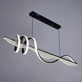 Светильник с ПДУ "Мик" LED 80Вт 3000-6000К черный 100х17х19 см