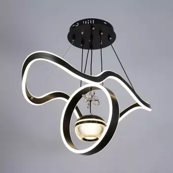 Светильник с ПДУ «Вива» LED 180 Вт 3000-6000К черный 632915-115 см