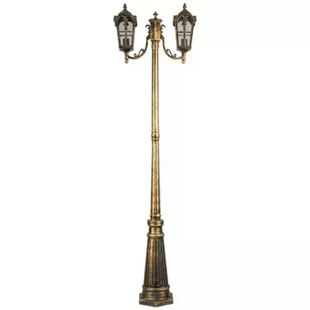 Светильник садово-парковый Feron PL109, IP44, E27, 60 Вт, 560х150х2020 мм, цвет чёрное золото