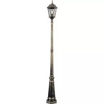Светильник садово-парковый Feron PL156, IP44, E27, 60 Вт, 240х240х2225 мм, цвет чёрное золото