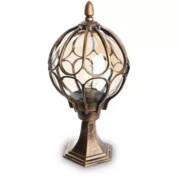 Светильник садово-парковый Feron PL3804, IP44, E27, 60 Вт, 220х220х460 мм, цвет чёрное золото
