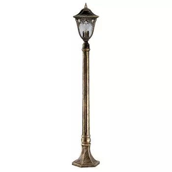 Светильник садово-парковый Feron PL4076, IP44, E27, 60 Вт, 180х180х1005 мм, цвет чёрное золото