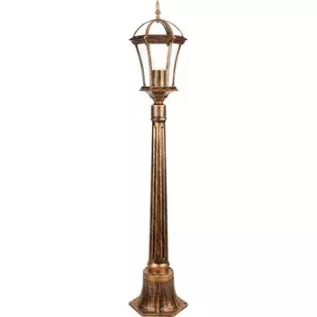 Светильник садово-парковый Feron PL626, IP44, E27, 60 Вт, 205х180х1050 мм, цвет чёрное золото
