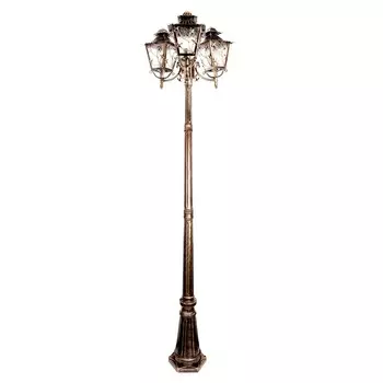 Светильник садово-парковый Feron PL638, IP44, E27, 60 Вт, 650х570х2290 мм, цвет чёрное золото